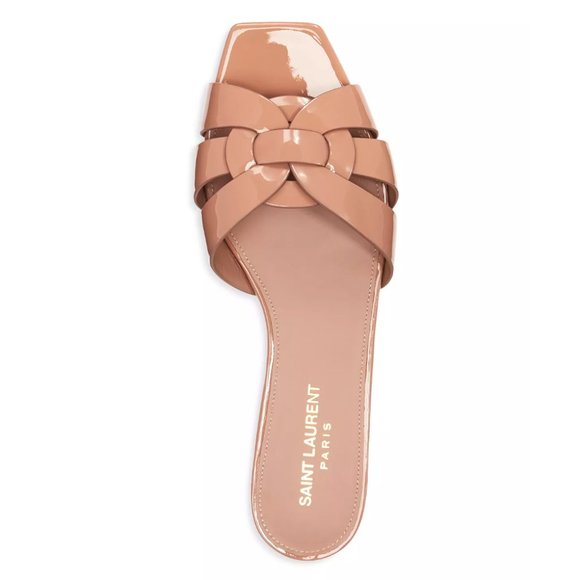 SAINT LAURENT TRIBUTE MULES IN PATENT LEATHER (39) - Picture 3 of 12